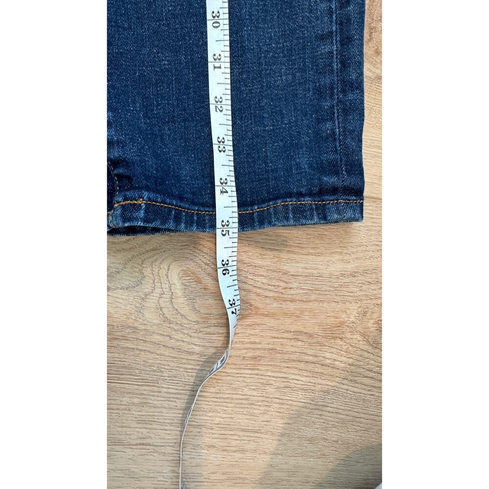 6397 Shorty Cropped Straight Leg Jeans Dark Rinse Wash Size 27 - Picture 10 of 11